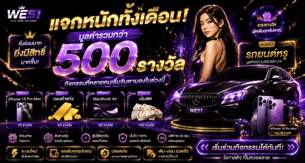 แจกหนักทั้งเดือน มูลค่ารวมกว่า 500 รางวัล กิจกรรมที่หลายคนเริ่มจับตามองในช่วงนี้